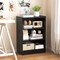 Costway 3-Tier Bookcase Open Multipurpose Display Rack Cabinet with Adjustable Shelves Black/Brown